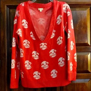 Pink skull sweater